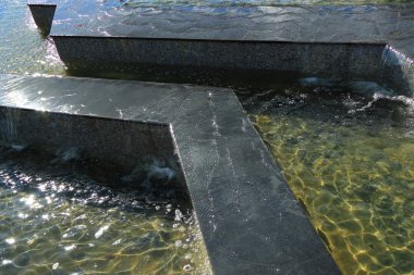 doğal görünüm üzerinde çeşme ile yansımaları, Moskova, Rusya Federasyonu