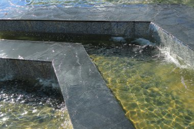 doğal görünüm üzerinde çeşme ile yansımaları, Moskova, Rusya Federasyonu