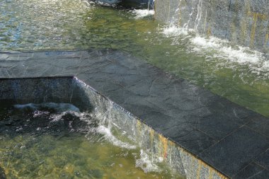 doğal görünüm üzerinde çeşme ile yansımaları, Moskova, Rusya Federasyonu