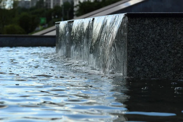 Malerischer Blick Auf Den Brunnen Mit Spiegelungen Moskau Russische Föderation — Stockfoto