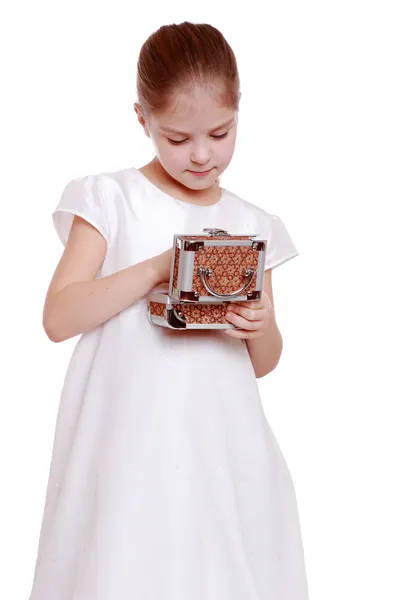 Studioporträt eines kleinen Mädchens — Stockfoto