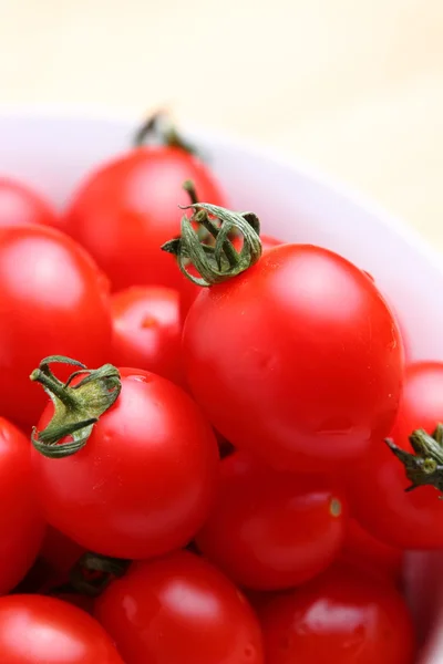 Tomates cereja fundo — Fotografia de Stock