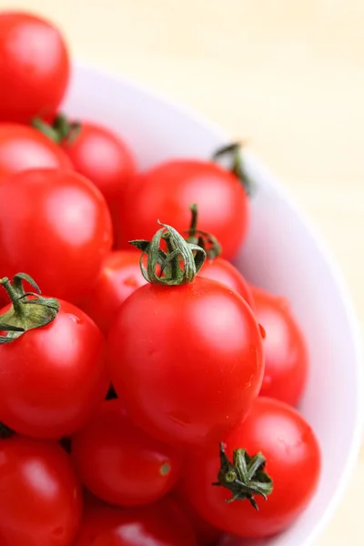 Tomates cereja fundo — Fotografia de Stock