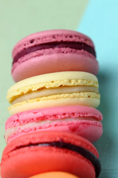 Four Tasty sweet colorful macarons Royalty Free Stock Images