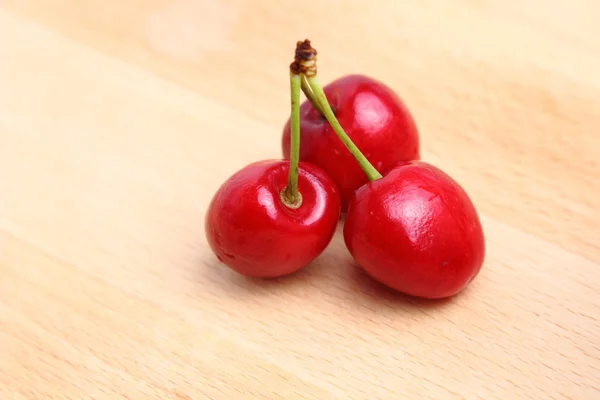 Cerises Rouges Mûres Fraîches — Photo