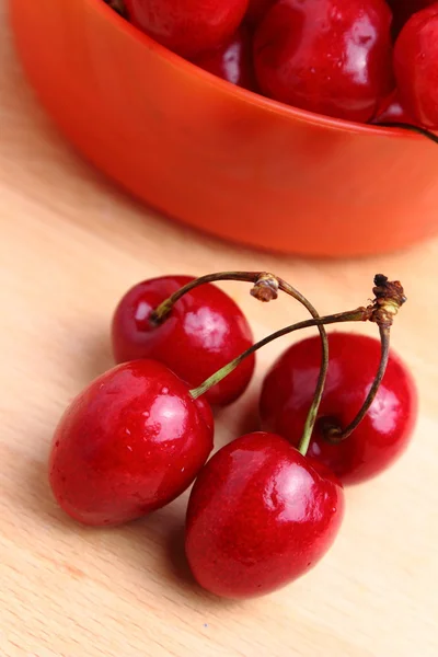 Ripe red cherries — Stock Photo, Image