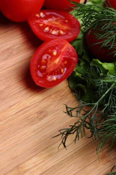 Ingrédients Alimentaires Sur Table Chêne Gros Plan — Photo