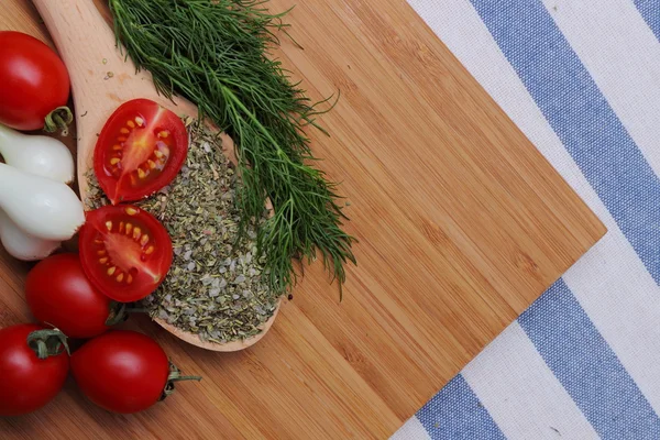 Pomidorów i ziół i przypraw — Zdjęcie stockowe