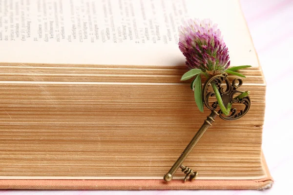 Old Book Vintage Key Memories Concept — Stock Photo, Image