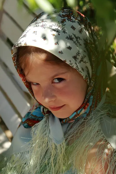 Fajna mała dziewczynka portret — Zdjęcie stockowe