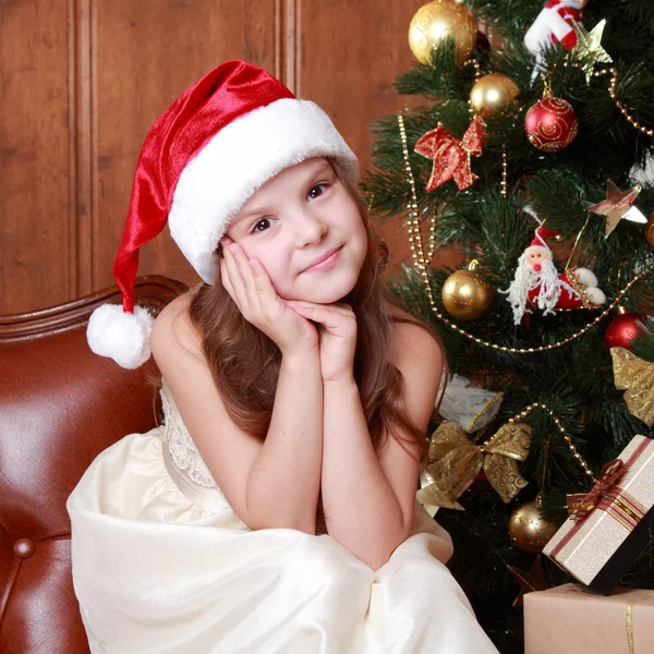 Happy kid op Kerstmis — Stockfoto