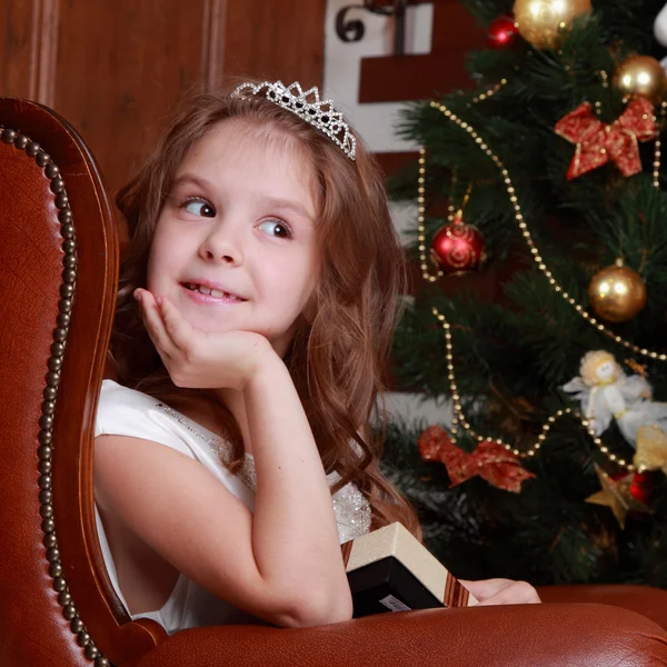 Ragazzo felice a Natale — Foto Stock