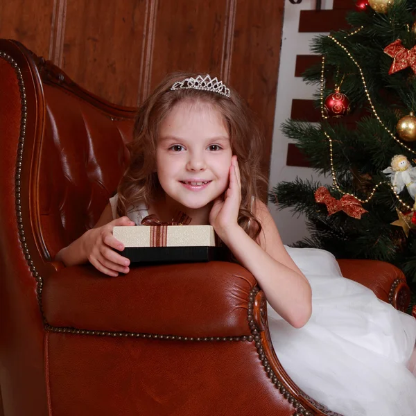 Criança feliz no Natal — Fotografia de Stock