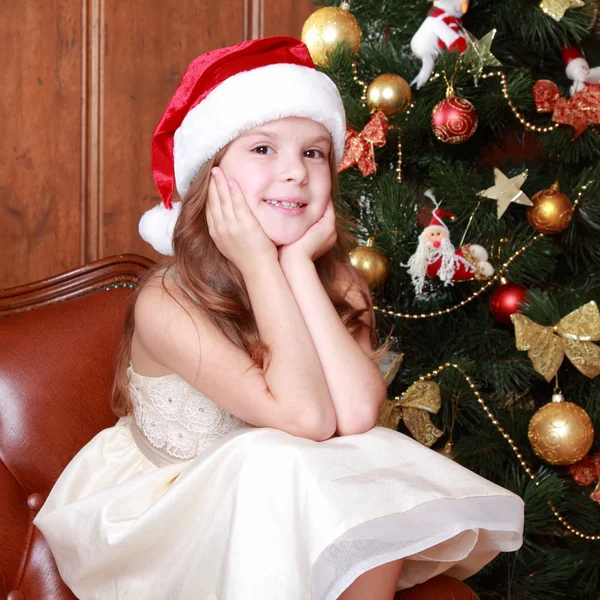 Lycklig unge på julafton — Stockfoto