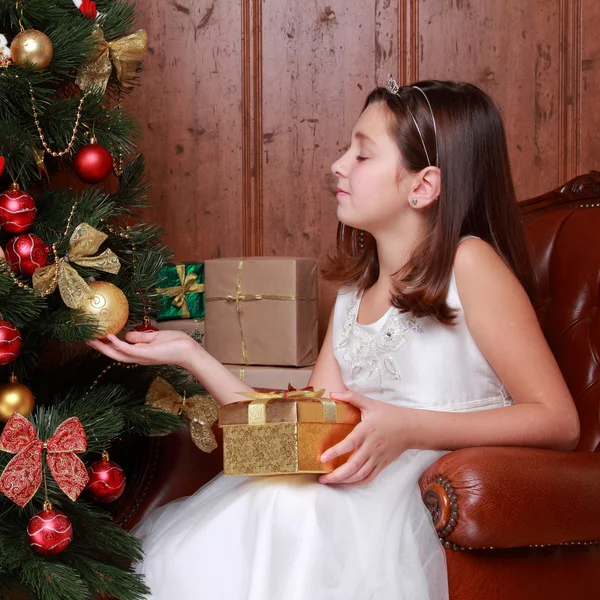 关于圣诞节的小女孩 — Stockfoto