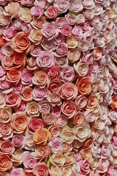 Rose Assortite Dai Colori Rosa Giallo Arancione Cremoso — Foto Stock