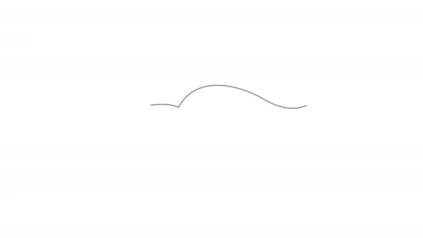 Анимационный саморисование одиночной непрерывной линии бегущей белки. Логотип корпорации. Концепция иконы компании от бурундука формы животного. Полная иллюстрация анимации с одной линией. — стоковое видео