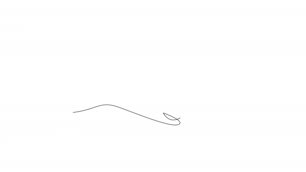Auto Desenho Animado Linha Contínua Única Desenhar Elegância Cervo Bonito — Vídeo de Stock