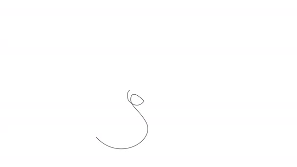 Self drawing simple animation of single continuous one line drawing Yorkshire Terrier. Dog head drawing by hand, black lines on a white background. The concept of wildlife, pets, veterinary. — Stock Video