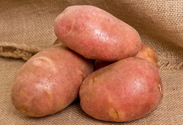 Kartoffeln auf dem Sack — Stockfoto