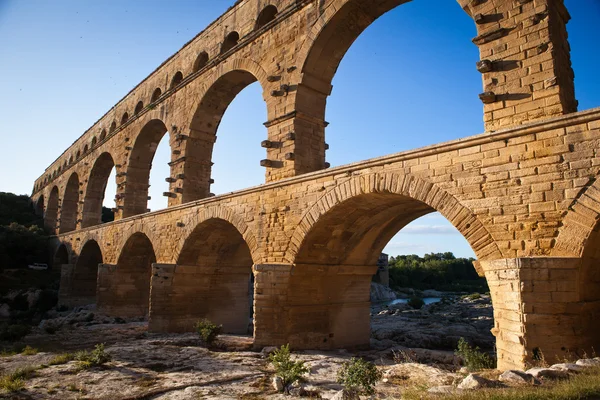 Pont du Gard, Languedoc-Roussillon, Francie — Stock fotografie