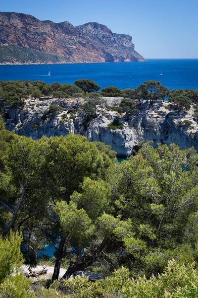 Esplêndida costa sul de França (Calanques de Cassis), sul de F — Fotografia de Stock