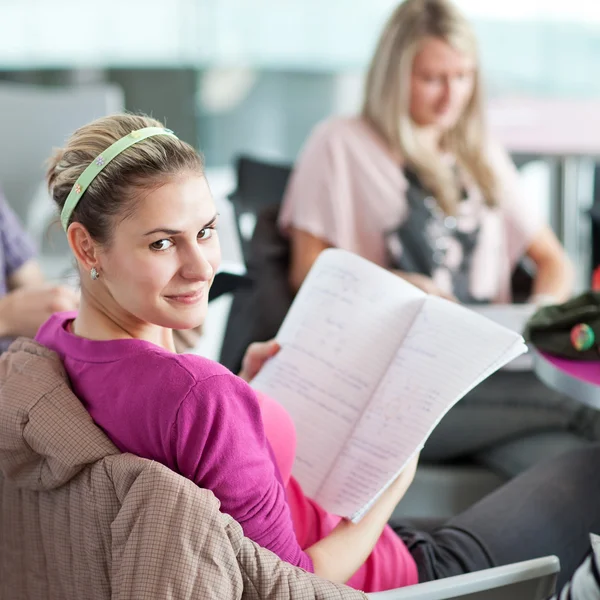 Groep studenten van de hogeschool of Universiteit — Stockfoto