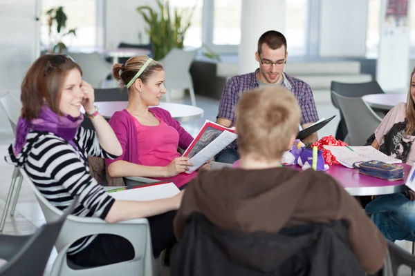 Groep studenten van de hogeschool of Universiteit — Stockfoto