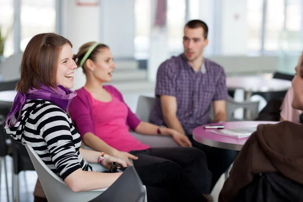 Groep studenten van de hogeschool of Universiteit — Stockfoto