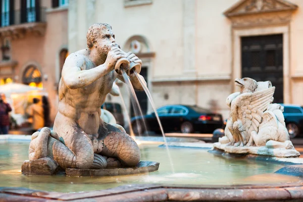 Norrut utsikt av det piazza navona med fontana del moro — Stockfoto