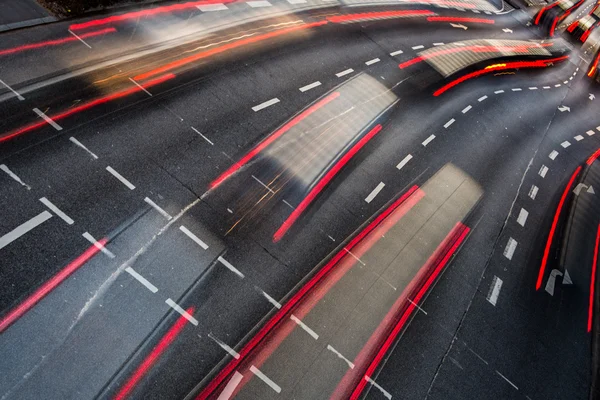 Hareket bulanık şehir trafik (renk tonlu görüntü)