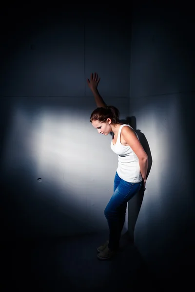 Young woman suffering from a severe depression, anxiet — Stock Photo, Image