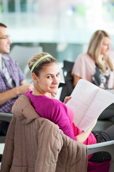 Étudiants collégiaux ou universitaires pendant une pause — Photo