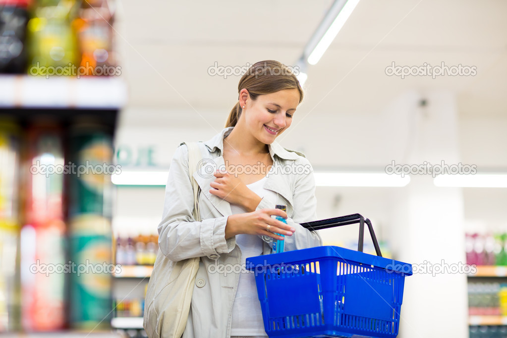 Beautiful young woman shopping