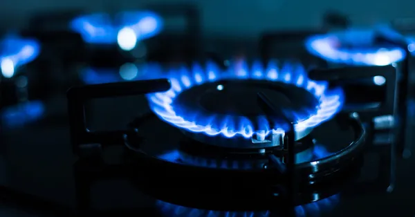 FLames of gas stove — Stockfoto