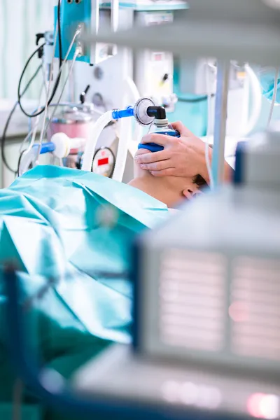 Anesthesia - patient under narcosis — Stock Photo, Image