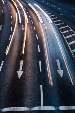 Hareket bulanık şehir trafik (renk tonlu görüntü)