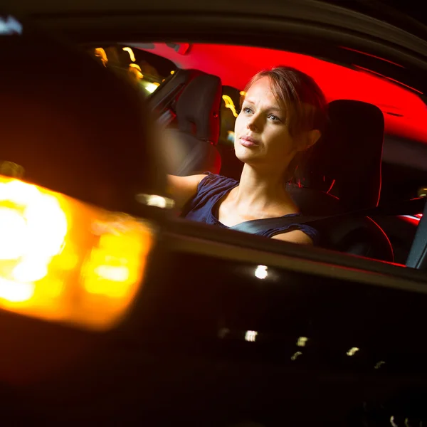 Woman Driving a car — Stock Photo, Image