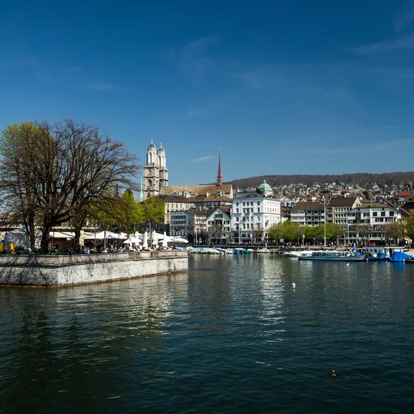 Zurich and river Limmat, Switzerland — Stock Photo, Image