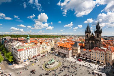 Old Town Square in Prague clipart