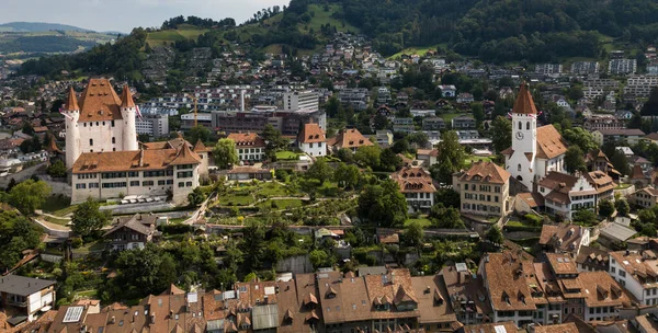 Widok Lotniczy Thun Szwajcaria — Zdjęcie stockowe