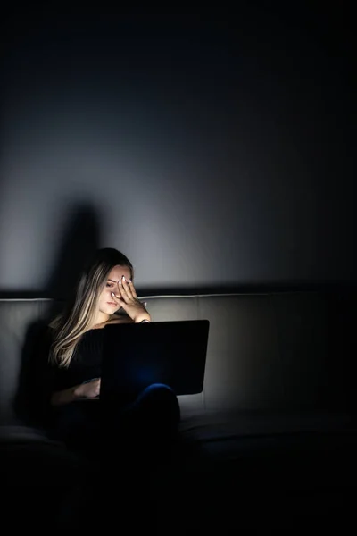 Adolescente Estudando Uma Aula Virtual Educação Distância Aprendizagem Learning Conceito — Fotografia de Stock