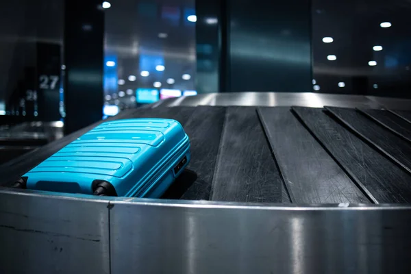 Luggage Luggage Claim Conveyor Belt International Airport — Stock Photo, Image