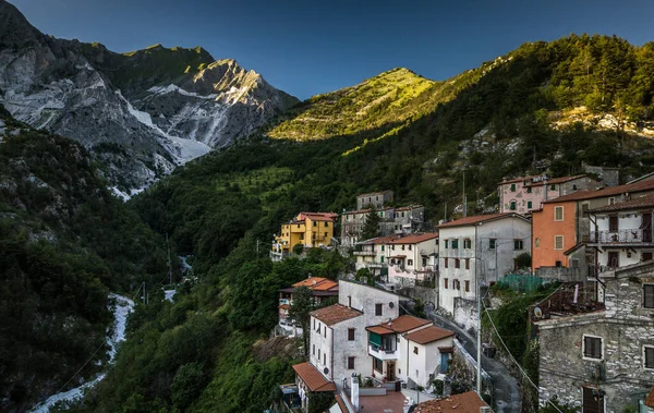 Aldeia Colonnata Montanhas Carrara Massa Carrara Toscana Itália — Fotografia de Stock