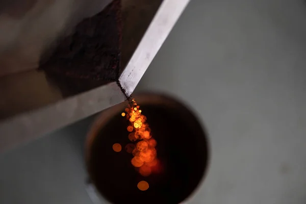 Iron Nanoparticles Lab Burning Oxidate Super Quick Once Contact Air — Stock Photo, Image
