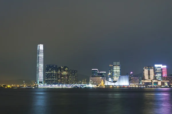 Hong kong Skyline bei Nacht — Stockfoto