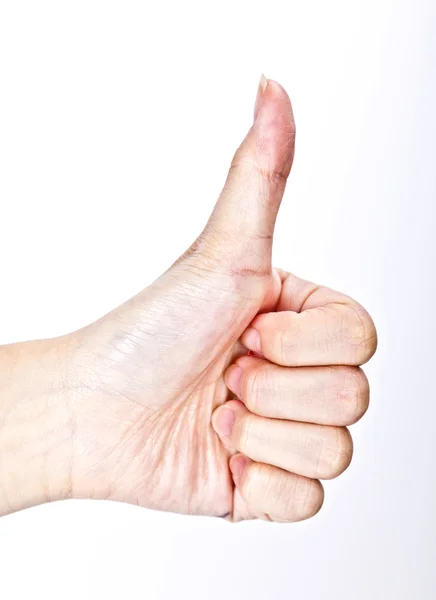 Thumbs up on white background Royalty Free Stock Images