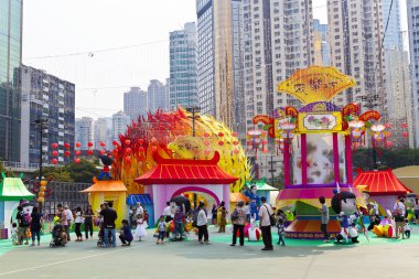 Mid-Autumn Lantern Carnival in Hong Kong clipart