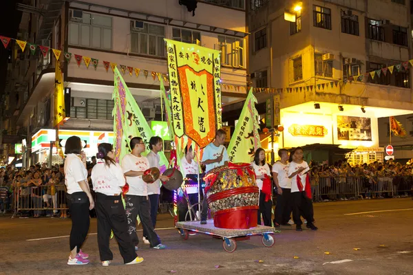 Tai powiesić ogniem Smok taniec w hong Kongu — Zdjęcie stockowe