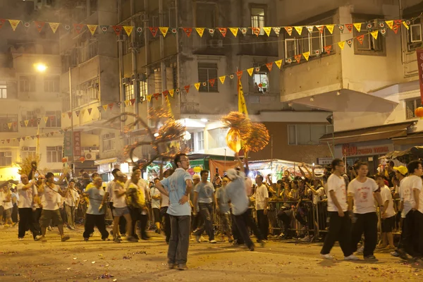 Danza del Dragón de Fuego Tai Hang en Hong Kong —  Fotos de Stock